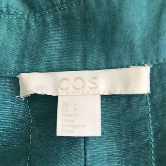COS Aqua Oversized High Low Top Size 4 - Picture 7 of 13